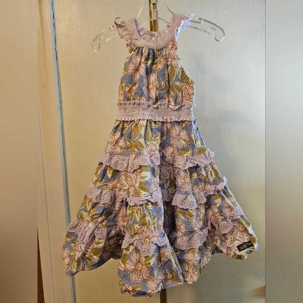 Matilda Jane Lavender Floral Tiered Ruffle Dress - Picture 3 of 6